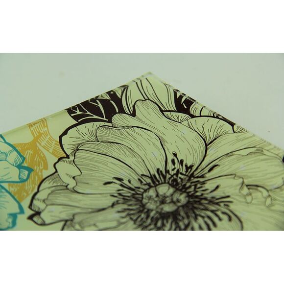 Set of 2 Nature's Poetry Square Glass Plates - Picture 3 of 3